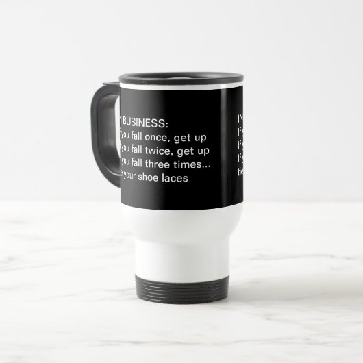 Zakelijke Funny Travel Mugs Reisbeker (Voorkant links)