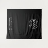 zakelijke gebeurtenis | Uw Logo zwarte foto achter Wandkleed (Voorkant (horizontaal))