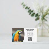 Zakelijke gegevens met QR-code en aangepaste foto Visitekaartje (Staand voorkant)