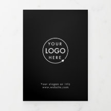 Zakelijke gemoderniseerde zwarte gevouwen brochure