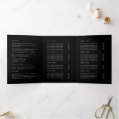 Zakelijke gemoderniseerde zwarte gevouwen brochure drieluik kaart (Binnen)