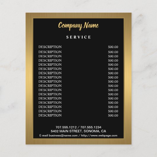 zakelijke gepersonaliseerde flyer nagelkunstenaar (Achterkant)