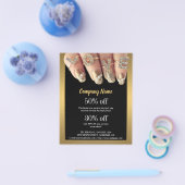 zakelijke gepersonaliseerde flyer nagelkunstenaar (Enkel)