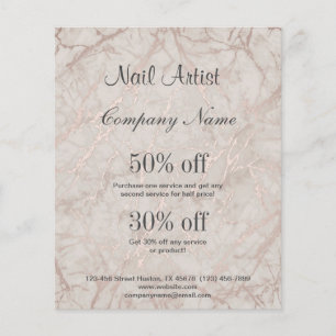 zakelijke gepersonaliseerde nagelstylist flyer