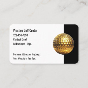 Zakelijke golf themabedrijfskaarten ontwerp visitekaartje