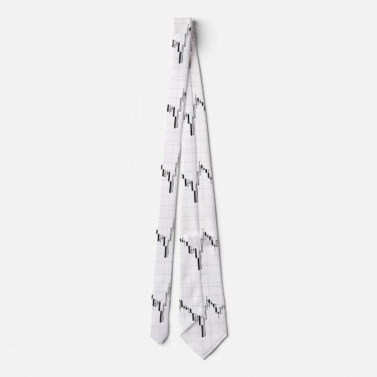 Zakelijke grafiek op de stropdas van de beurs (Achterkant)