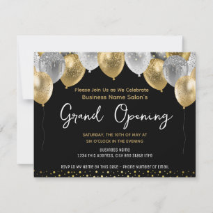 Zakelijke Grand Opening Goud en Zwart Kaart