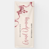 Zakelijke Grand Opening Moderne Lint Welkom Spandoek (Verticaal)