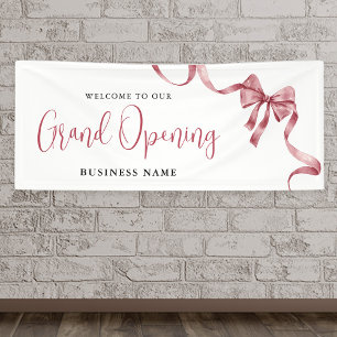 Zakelijke Grand Opening Moderne Lint Welkom Spandoek