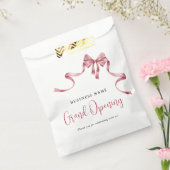 Zakelijke Grand Opening Moderne Rode Lint Bedankzakje (Gezegeld)