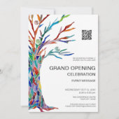 Zakelijke Grand Opening QR Code Kaart (Voorkant)