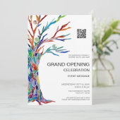 Zakelijke Grand Opening QR Code Kaart (Staand voorkant)