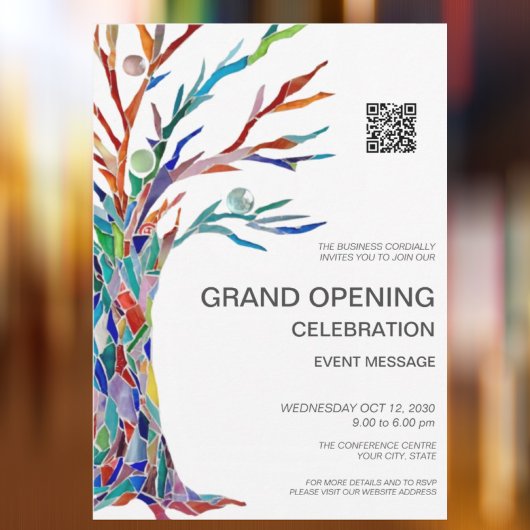 Zakelijke Grand Opening QR Code Kaart