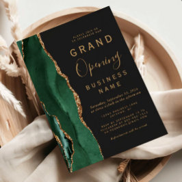 Zakelijke Grand Opening Smaragd Goud Agaat Donker Kaart