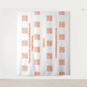 Zakelijke Grand Opening Voeg Logo Foto Muur Wandkleed (Voorkant)