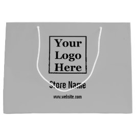 Zakelijke grijze zwarte tekst Uw Logo hier Sjabloo Groot Cadeauzakje