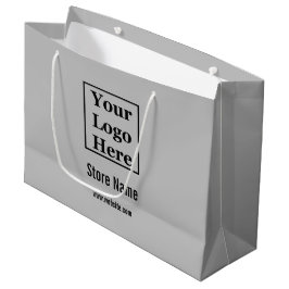 Zakelijke grijze zwarte tekst Uw Logo hier Sjabloo Groot Cadeauzakje