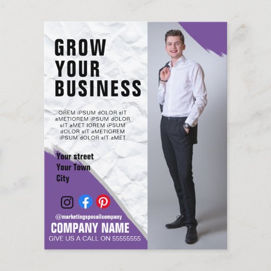 Zakelijke Groei Marketing Flyer Aangepaste Poster (Voorkant)