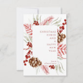 Zakelijke groet Kerst bloemstuk Vakantiewenskaart Kaart (Voorkant)
