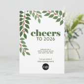 Zakelijke groet met 2024 Kalender en Logo Feestdagenkaart (Staand voorkant)