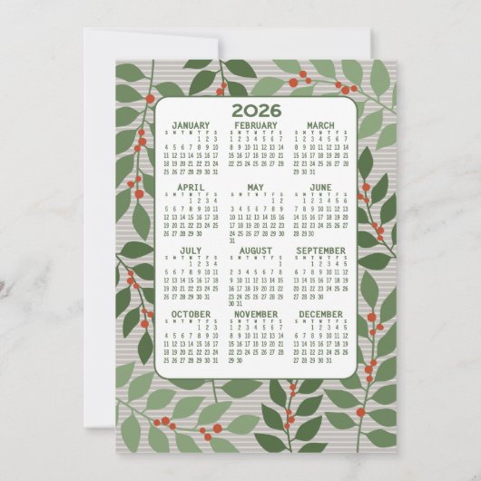 Zakelijke groet met 2024 Kalender en Logo Feestdagenkaart (Achterkant)