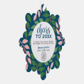 Zakelijke groet met Logo - Cheers Holiday Ornament Kaart (Rechts)