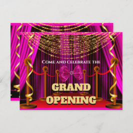 Zakelijke groothandelsopening roze goud rode VIP p Aankondigingskaart