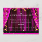 Zakelijke groothandelsopening roze goud rode VIP p Aankondigingskaart (Achterkant)