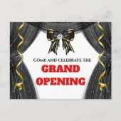 Zakelijke groothandelsopeningsgouden gordijnboeg V Aankondigingskaart (Voorkant)