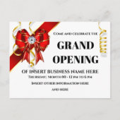 Zakelijke groots opende gasten van de rode gouden  aankondigingskaart (Voorkant)