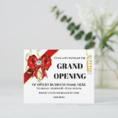 Zakelijke groots opende gasten van de rode gouden  aankondigingskaart (Staand voorkant)