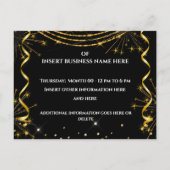 Zakelijke groots opende rode tapijtsparklers VIP Aankondigingskaart (Achterkant)