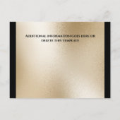 Zakelijke groots opende witte boog goudzwarte VIP Aankondigingskaart (Achterkant)