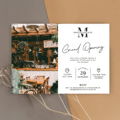 Zakelijke Grote Opening Minimalistische Moderne Fo Kaart