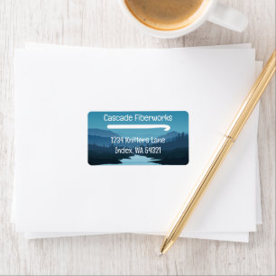 Zakelijke haaknaald groot retour adreslabel etiket