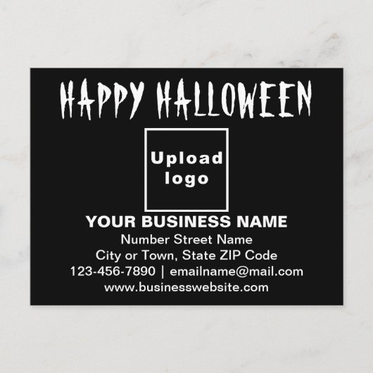 Zakelijke Halloween begroeting op zwart Briefkaart (Voorkant)