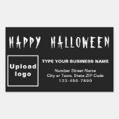 Zakelijke Halloween Black Rectangle Sticker (Voorkant)