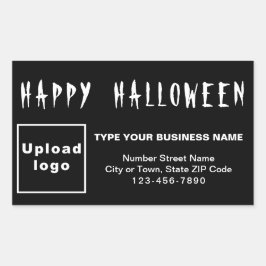 Zakelijke Halloween Black Rectangle Sticker