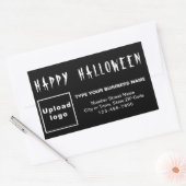 Zakelijke Halloween Black Rectangle Sticker (Envelop)