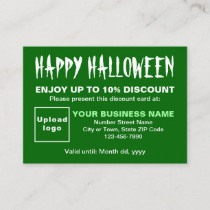 Zakelijke Halloween Green Korting Kaart
