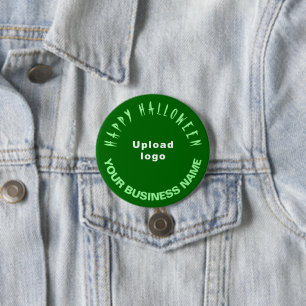 Zakelijke Halloween Groene Ronde Vorm Button 7,6 Cm
