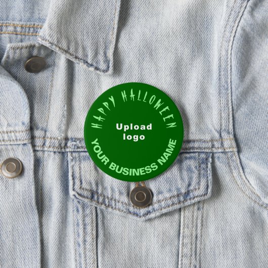 Zakelijke Halloween Groene Ronde Vorm Button 7,6 Cm (In situ)