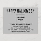 Zakelijke Halloween Groet op Grijs Briefkaart (Voorkant)
