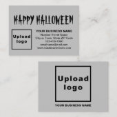 Zakelijke Halloween Groet op Grijze Behuizing Kaar Informatiekaartje (Voorkant / Achterkant)