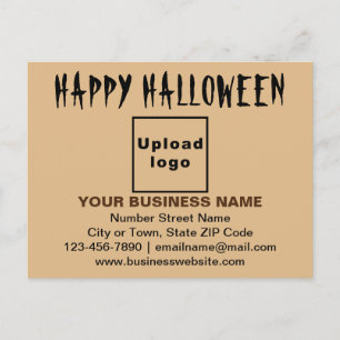 Zakelijke Halloween Groet op Lichtbruin Briefkaart