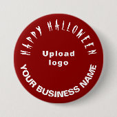 Zakelijke Halloween Groet op Rode Ronde Vorm Ronde Button 7,6 Cm (Voorkant)