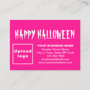 Zakelijke Halloween Groet op Roze Behuizing Kaart