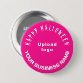Zakelijke Halloween Groet op Roze Ronde Vorm Ronde Button 7,6 Cm (Voorkant /achterkant)