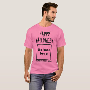 Zakelijke Halloween Groet op Roze T-shirt
