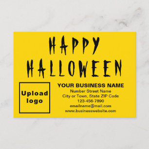 Zakelijke Halloween Kleine Gele Vlakke Kaart